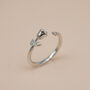 925 Sterling Silver Adjustable Rose Thumb Ring, thumbnail 1 of 5