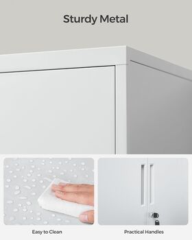 Steel Storage Cabinet Lockable File Cabinet, 5 of 11