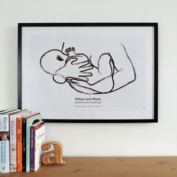'La Leche' Personalised To Scale Breastfeeding Print, 2 of 4