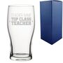 Personalised Top Class Teacher Pint Glass, thumbnail 1 of 2