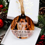 First Christmas Married Personalised Photo Bauble, thumbnail 10 of 11
