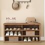 Shoe Bench Storage Bench With Six Compartments, thumbnail 1 of 6
