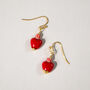 Mini Red Heart Candy Earrings, thumbnail 1 of 3