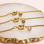 Friendship Knot Bracelet With Heart Birthstone Charm, thumbnail 2 of 8