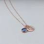 Personalised Rose Gold Plated Birthstone Necklace, thumbnail 1 of 10