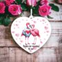 Personalised Flamingo Couple Love Decoration, thumbnail 1 of 2