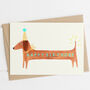 Happy Birthday Sausage Dog Card, thumbnail 1 of 3