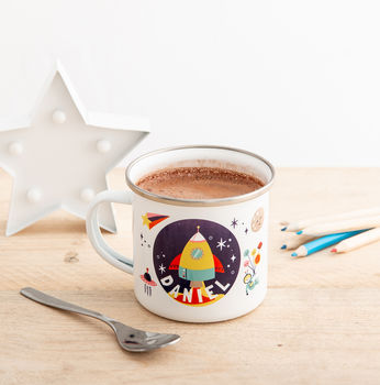 Personalised Children's Space Themed Enamel Mug, 3 of 5