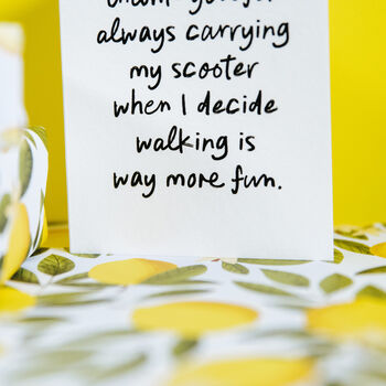 Funny “Thank You For Carrying My Scooter” Card For Mummy/Daddy, 4 of 5