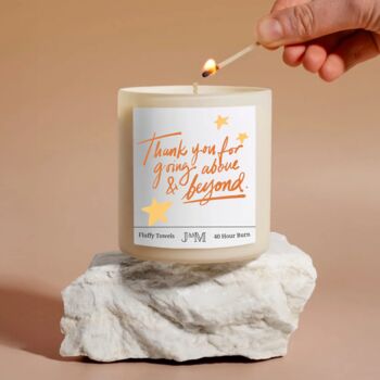 Thank You Above And Beyond Teacher Candle Appreciation Gift, 2 of 6