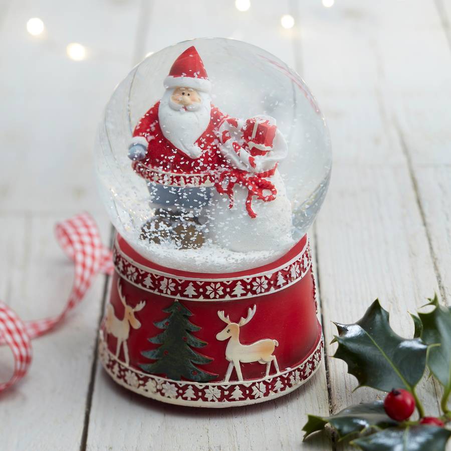 Musical Santa Snow Globe By The Christmas Home | notonthehighstreet.com