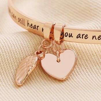 'Never Forgotten' Meaningful Word Bangle, 3 of 7