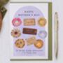 Purple Mother's Day Card For Mum With Biscuits Design, thumbnail 1 of 3