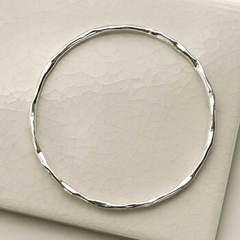 Sterling Silver Ripple Bangle, 2 of 7