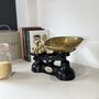 Vintage Salter Staffordshire Cast Iron Kitchen Scales With Brass Weights, thumbnail 1 of 5