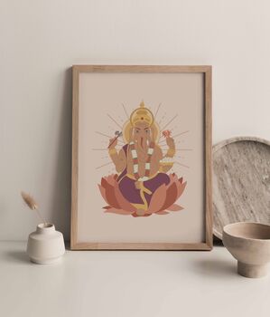 Ganesha Art Print Hindu Wall Decor, 3 of 3