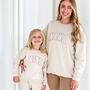 Child's Varsity Style Mini Embroidered Sweatshirt Jumper, thumbnail 1 of 7