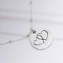 Engravable Sterling Silver Love Heart Tag Necklace, thumbnail 6 of 7