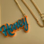 Honey Acrylic Statement Necklace, thumbnail 2 of 4