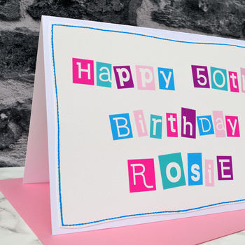 Personalised Womens 50th Birthday Card, 2 of 3