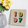 Personalised Milestone Birthday Birth Year Keepsake Tile, thumbnail 4 of 4