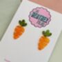 Carrot Glitter Resin Dangle Earrings / Gift For Gardeners / Plant Lover Gift / Vegetable Lovers Or Foodie Gift / Funny Gift For Vegans, thumbnail 2 of 5