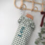 Personalised Green Gingham Stocking Embroidered, thumbnail 5 of 10