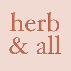 herb & all black text logo