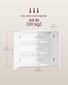 Wall Mounted Bathroom Cabinet With Adjustable Shelves, 6 of 7