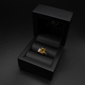 The Lorna Citrine And Diamond 9ct Gold Ring, 4 of 6