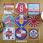Arsenal Beer Mats, Nine Double Sided Mats, 18 Designs Total, Football Fan Gift, thumbnail 1 of 10