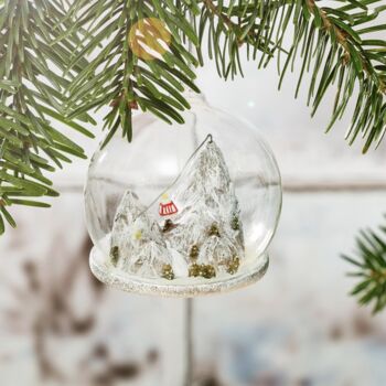 Personalised Ski Mountain Dome Bauble, 3 of 4