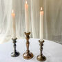 Brushed Gold/Bronze Candlesticks – Set Of Two, thumbnail 4 of 11
