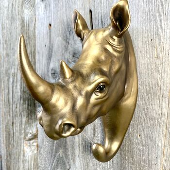 Bronze Rhino Hook Lo105, 2 of 5