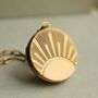 Art Deco Gold Sun Personalised Locket Necklace, thumbnail 1 of 9