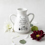 Positive Slogan Twin Handle Ceramic Bud Vase, thumbnail 1 of 3