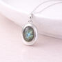 Personalised Sterling Silver Labradorite Gemstone Photo Locket Necklace, thumbnail 7 of 9