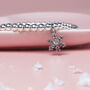 Snow Flake Silver Plated Charm Bracelet, thumbnail 2 of 3