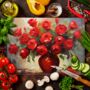 Vermilion Vitality Textured Glass Chopping Board, thumbnail 5 of 7