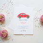 Party Car Personalised Invitation, thumbnail 2 of 2