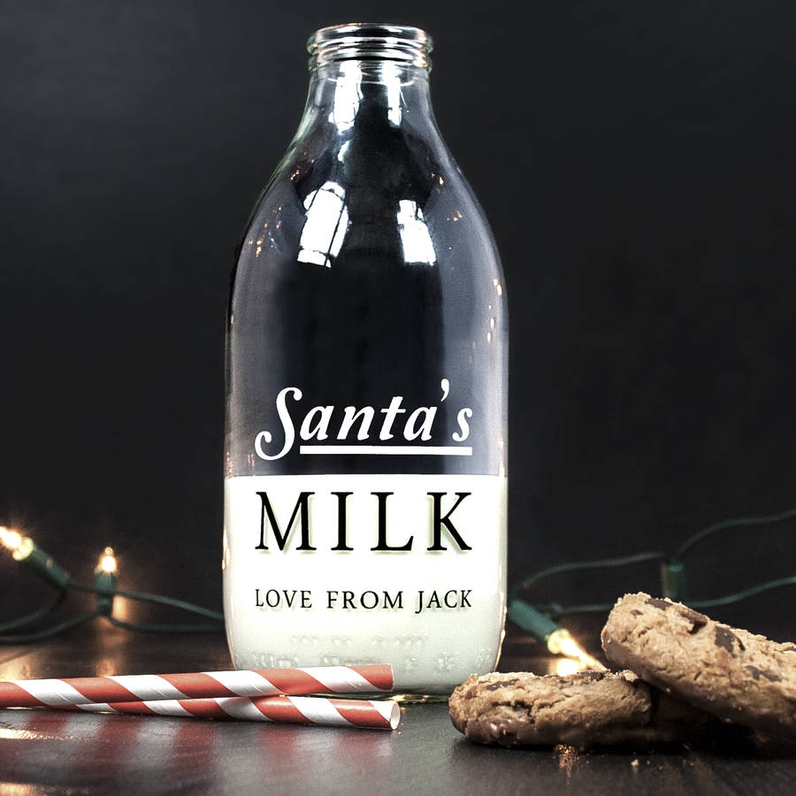 Santa's Personalised Milk Bottle By The Letteroom | notonthehighstreet.com