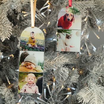 Family Photo Strip Christmas Tree Decoration, 5 of 7
