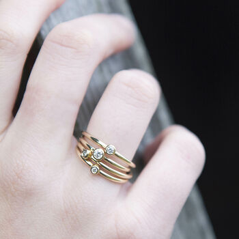 Andromeda Gold 3mm Diamond Ring, 4 of 5