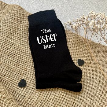 The Usher Personalised Wedding Day Socks, 3 of 3
