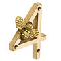 Solid Brass Bee Numbers In Brass Finish Four Inch, thumbnail 5 of 10