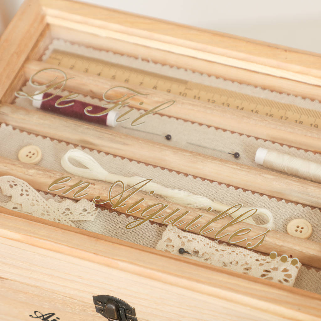 Personalised Vintage Craft Storage Box By Dibor
