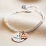 Personalised 'Your Drawing' Double Disc Charm Bracelet, thumbnail 3 of 6