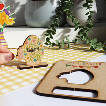 Pop Out Wooden Easter Egg Card, 4 of 5