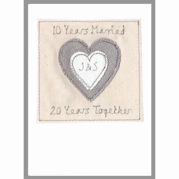 Personalised 6th, 10th, 11th Or 25th Anniversary Card, 11 of 12