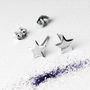Silver Petite Star Earrings On Gift Card, thumbnail 1 of 9